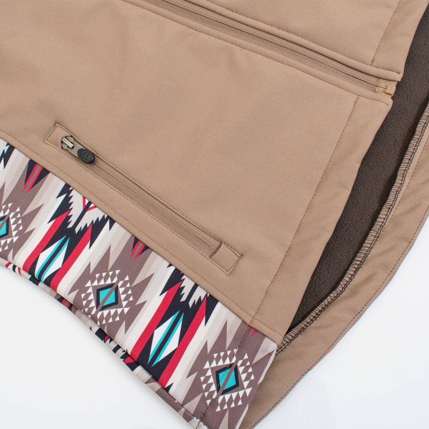 Khaki/Brown Aztec Print Jacket By Rodeo Clothing