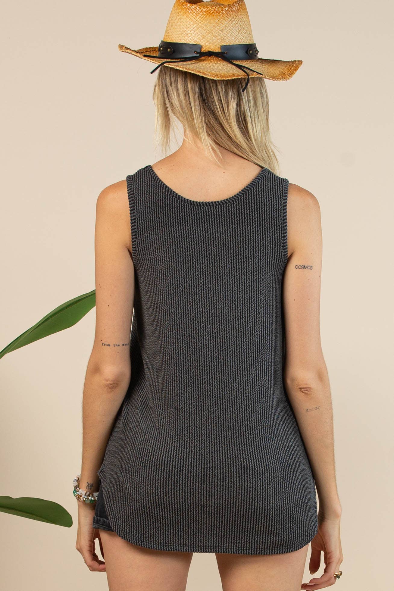 Thelma Western Keep On riding Graphic Rib Top