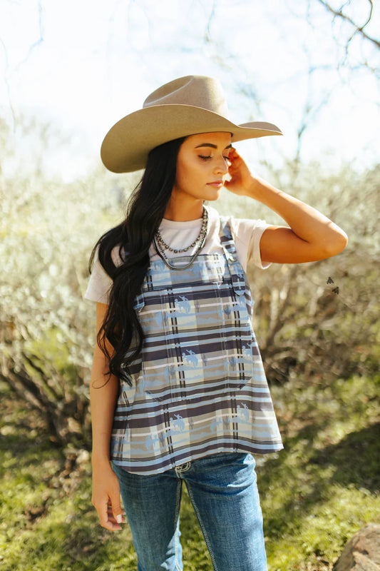 Buckin Bibs Plaid Tank By 2Fly