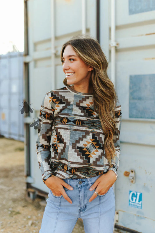 Dumas Desert Long Sleeve Top By 2Fly
