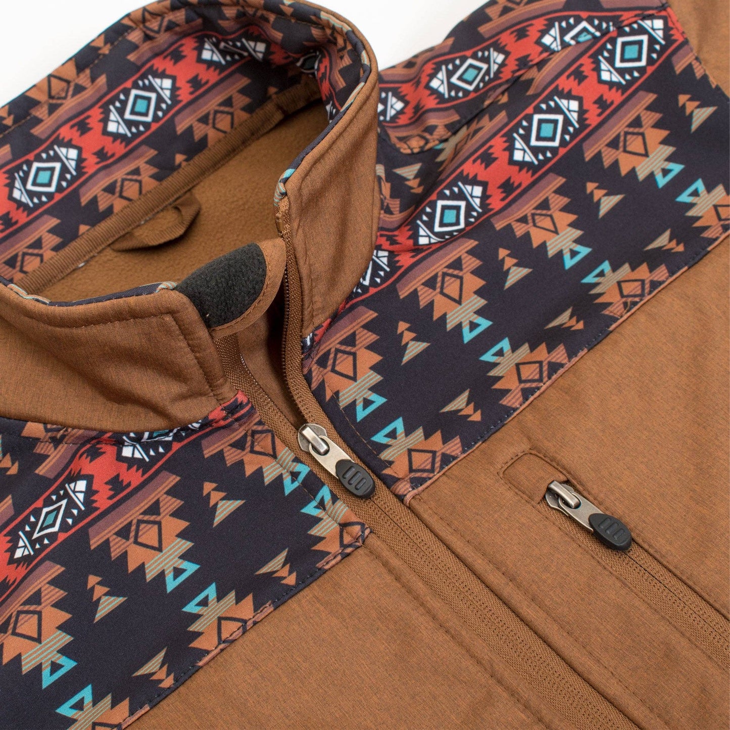 Cognac/Rust Aztec Print Jacket By Rodeo Clothing
