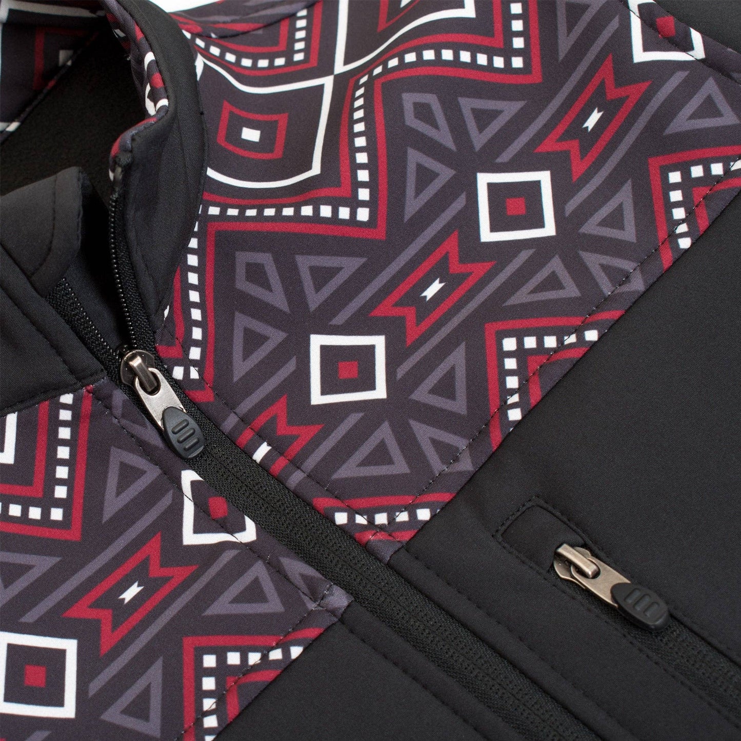 Black/Burg Aztec Print Jacket By Rodeo Clothing
