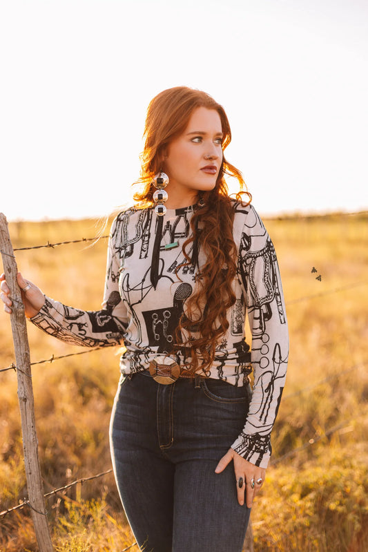 Saddle Up Anyway L/S Top By 2Fly