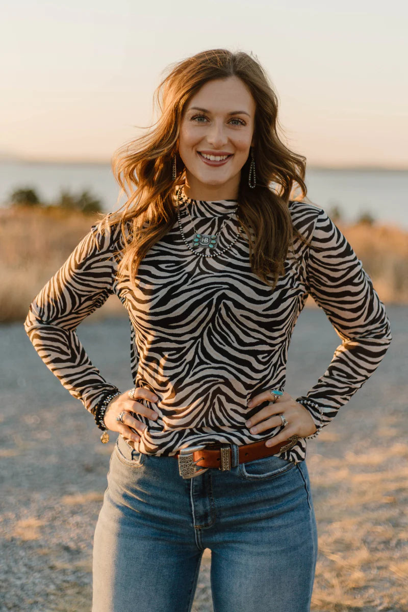 Cowgirl Safari Mesh Top By Sterling Kreek