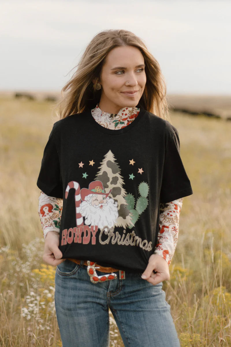 Howdy Santa Tee By Sterling Kreek