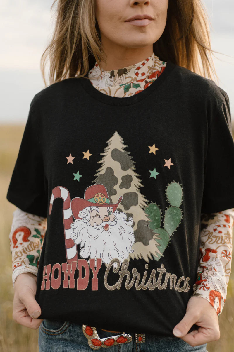 Howdy Santa Tee By Sterling Kreek