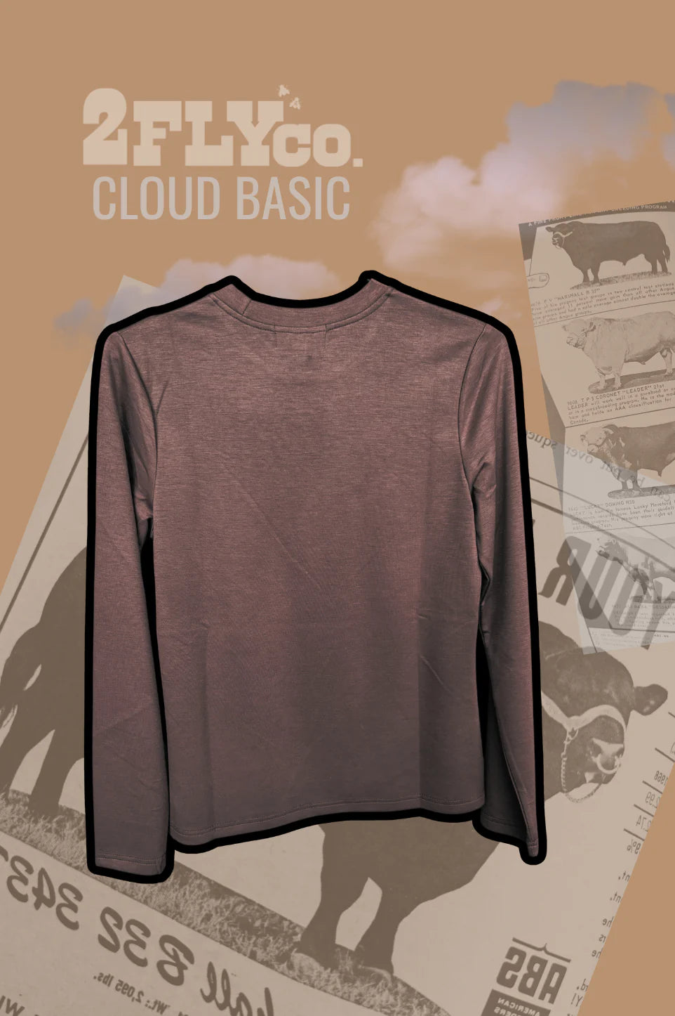 Cloud Basic Long Sleeve-Mocha By 2Fly