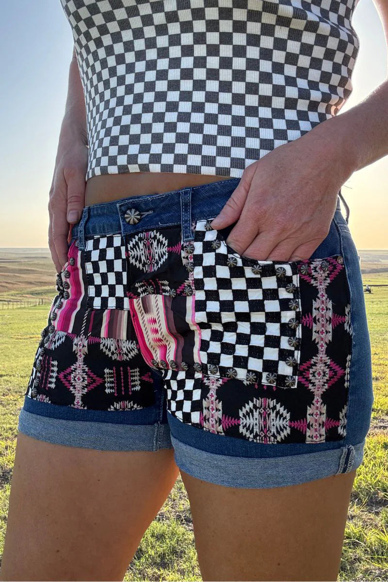 Patched Up Shorts- Checked By Sterling Kreek