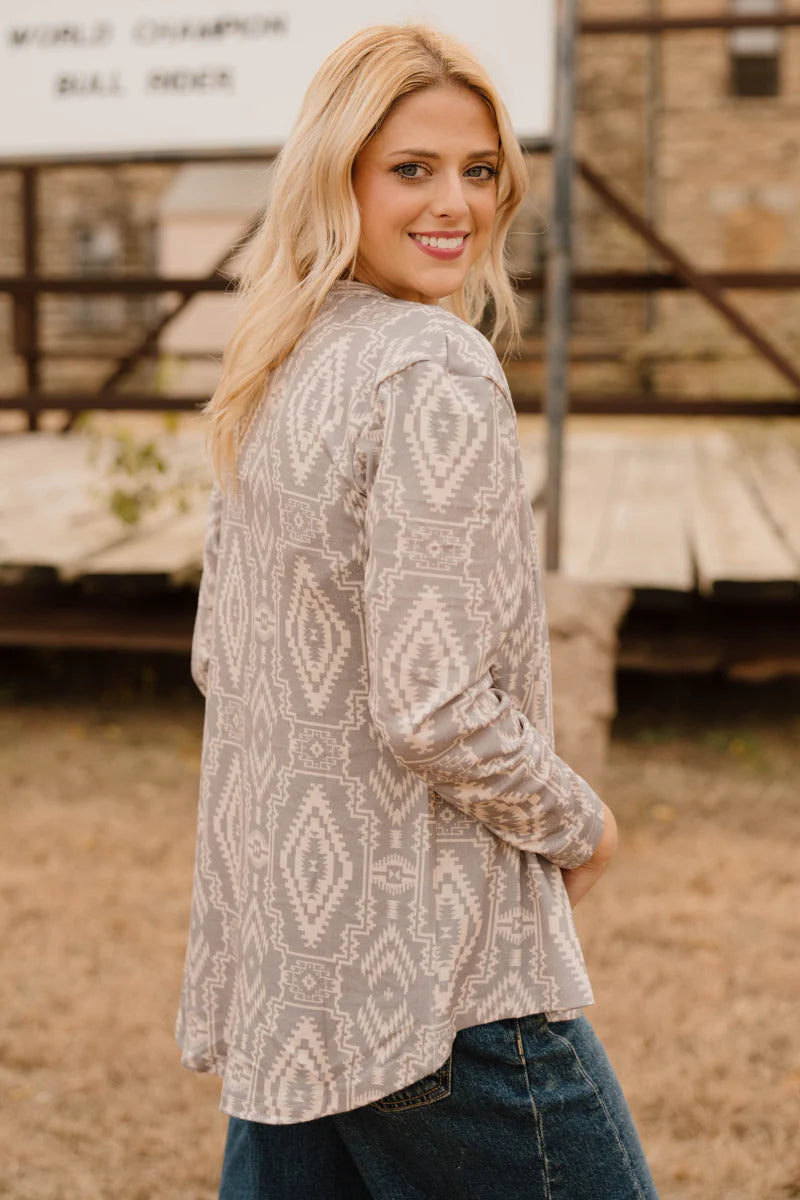 Smoke Over Sand Cardigan By Sterling Kreek