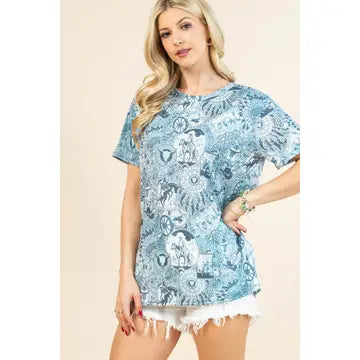 Kirsten Western Print T-Shirt By Avery