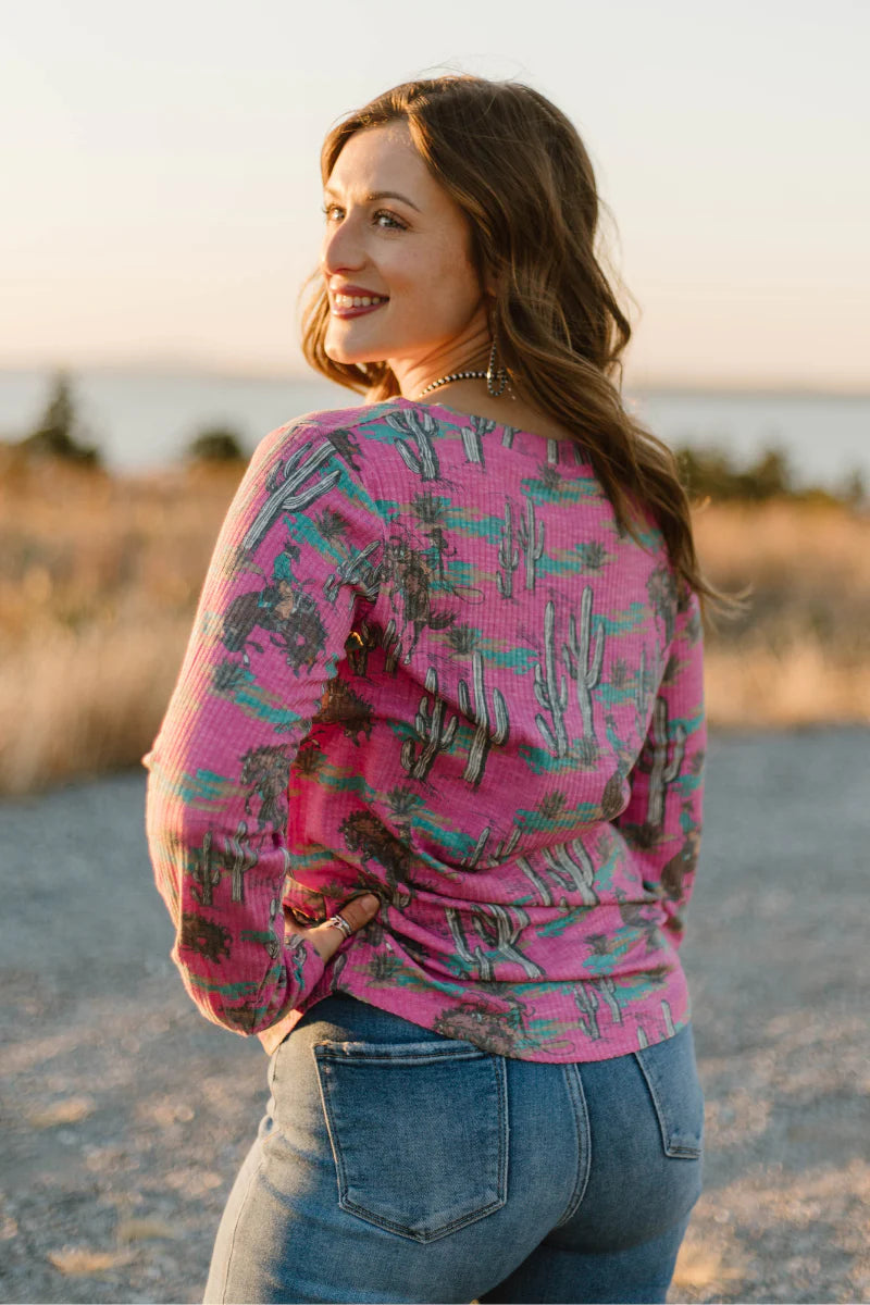 Blush & Broncs Top By Sterling Kreek