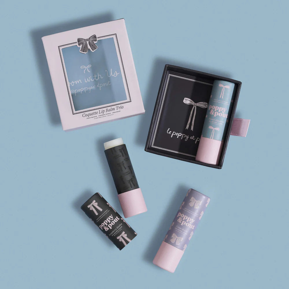 Coquette Gift Set Trio Lip Balm by Poppy & Pout