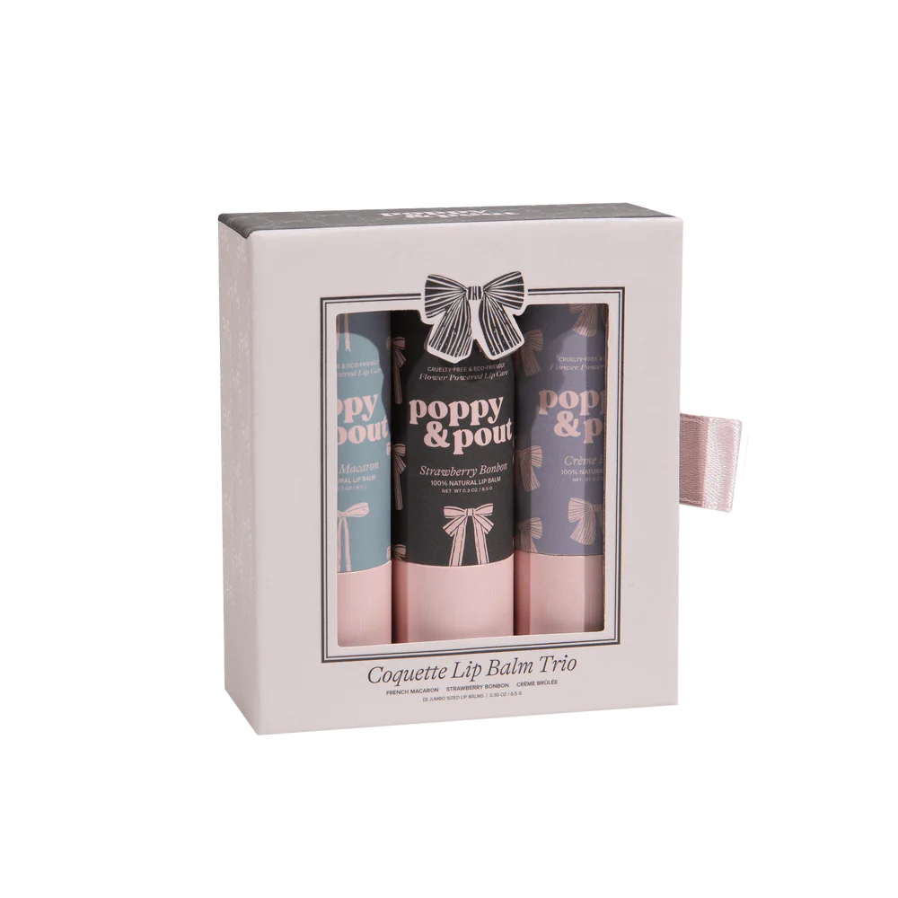 Coquette Gift Set Trio Lip Balm by Poppy & Pout