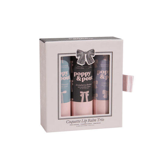 Coquette Gift Set Trio Lip Balm by Poppy & Pout