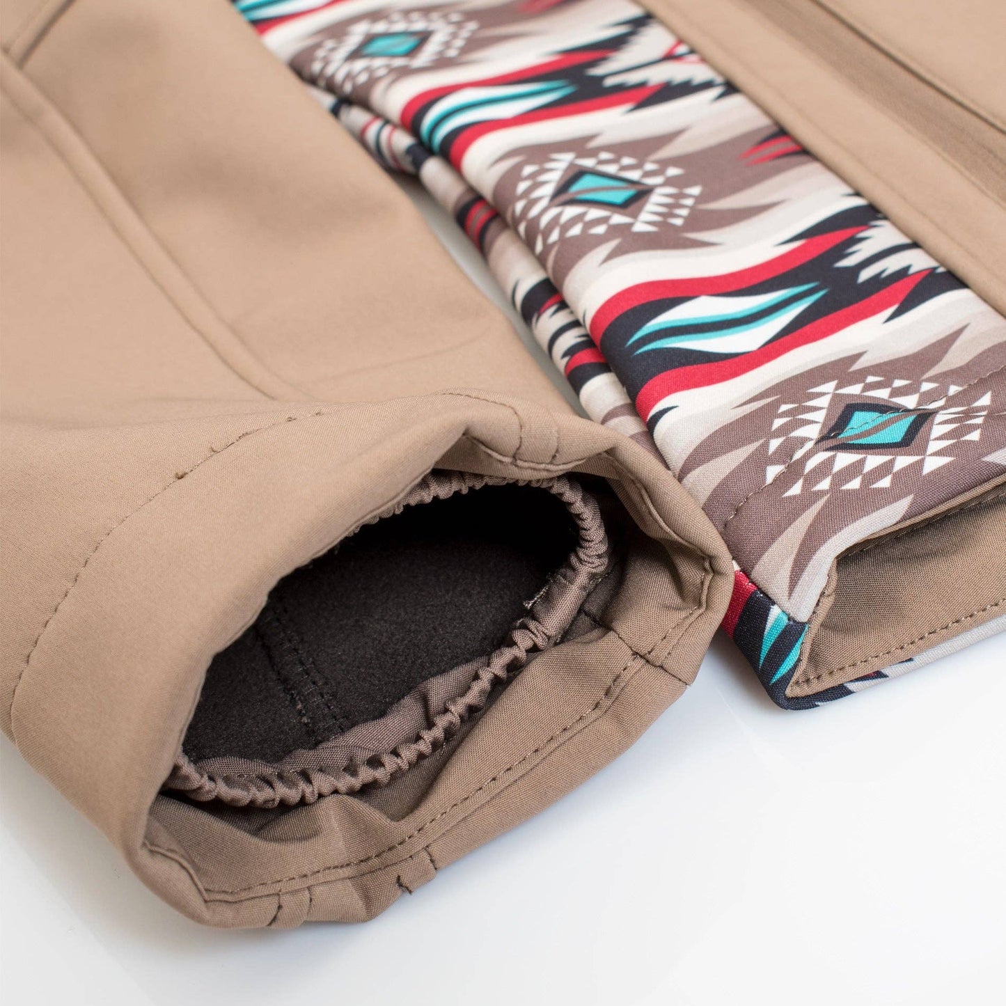 Khaki/Brown Aztec Print Jacket By Rodeo Clothing