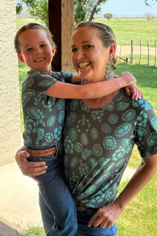 Forever In Turquoise Crew Neck Top By Sterling Kreek