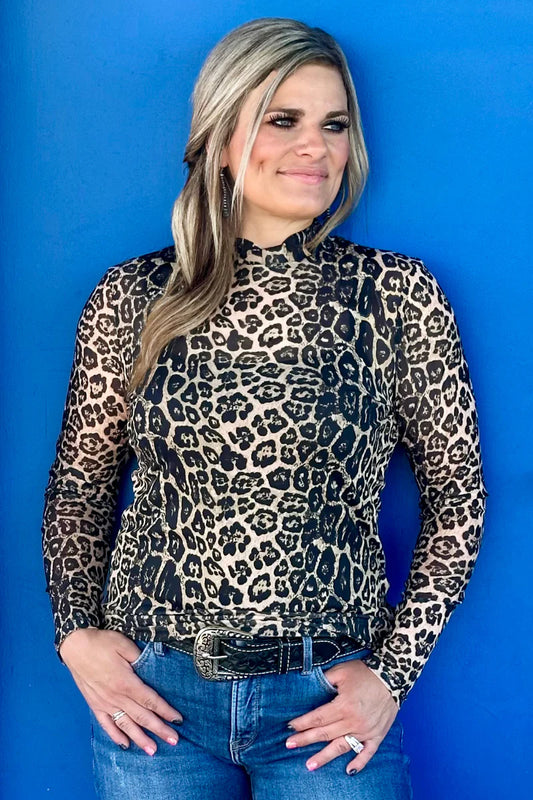 Sideline Spirit Gold Mesh Top By Sterling Kreek