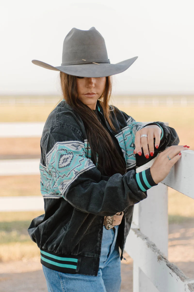 High Desert Horizon Bomber Jacket By Sterling Kreek