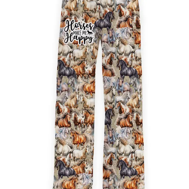 Brief Insanity Horses Make Me Happy Lounge Pants