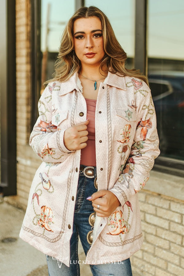 Western Rope Suede Coat By L&B