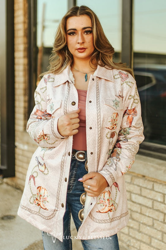 Western Rope Suede Coat By L&B