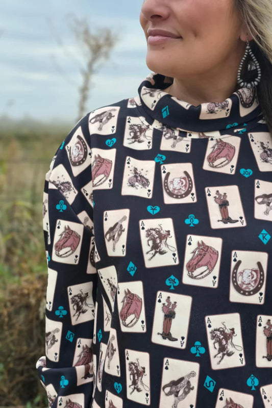 Luck Of The Brand Mock Neck By Sterling Kreek