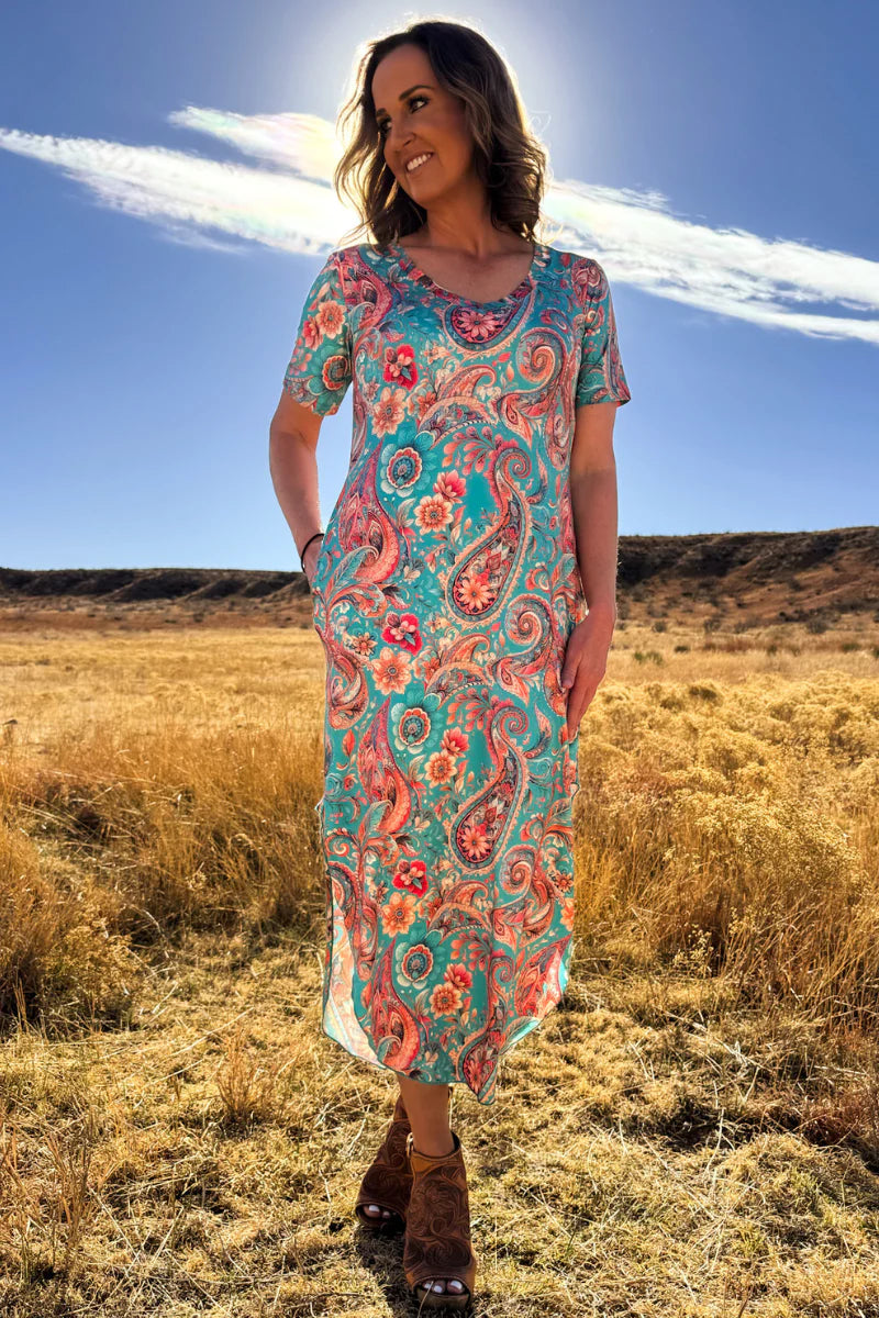 Willow Paisley Maxi Dress By Sterling Kreek
