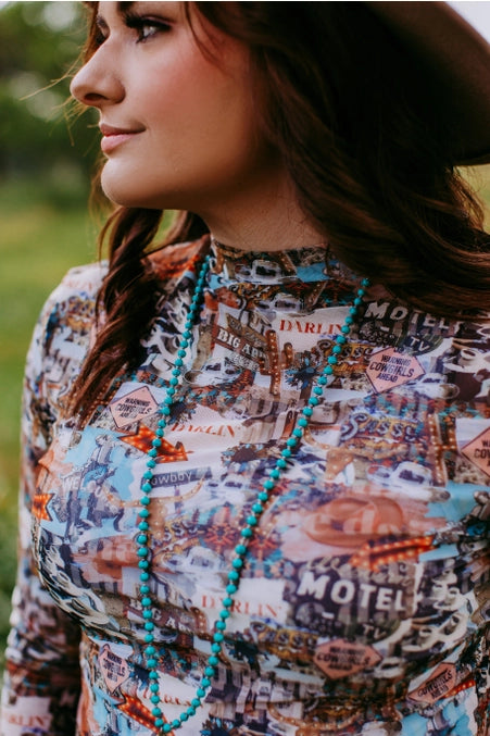 Hello Darlin Ls Mesh Top