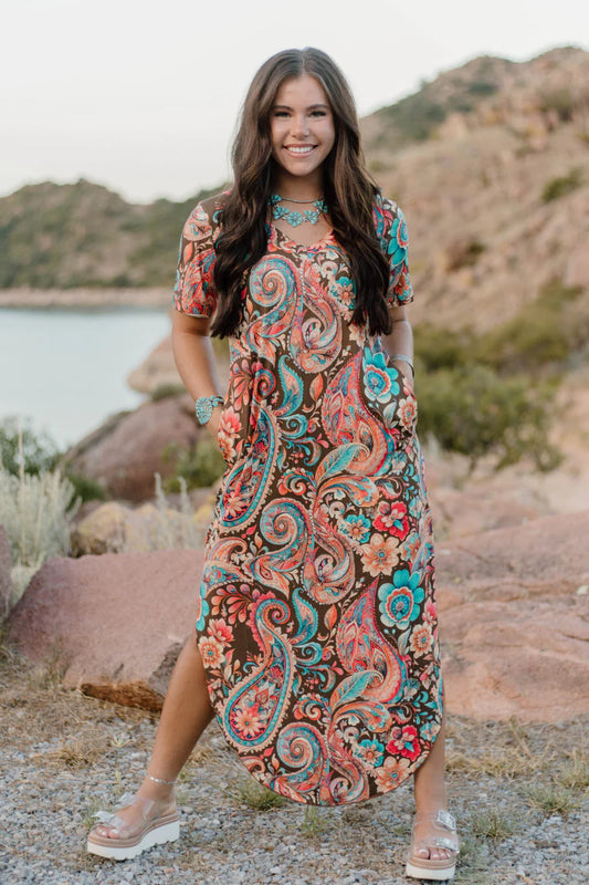 Paisley Of My Heart Maxi Dress By Sterling Kreek