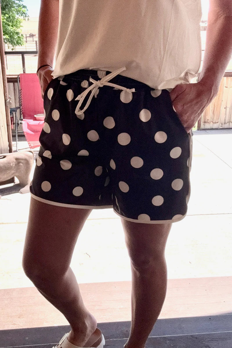 Polka Dot Poise Long Short - Black by Sterling Kreek