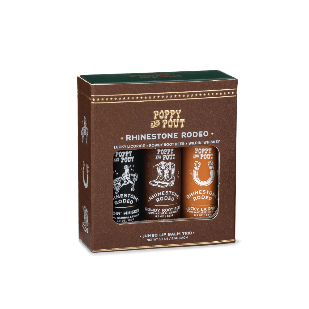 Rhinestone Rodeo Trio Lip Balm by Poppy & Pout