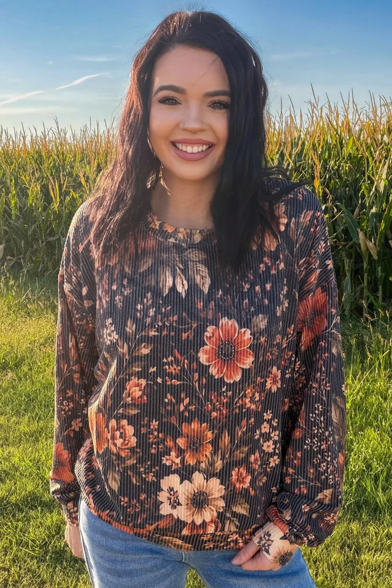 Amber Blossom LS Top By Sterling Kreek