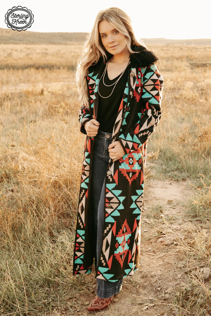 Azteca Knit Duster By Sterling Kreek