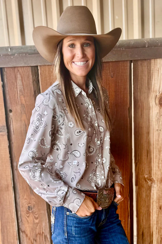 Bandana Country Button Up By Sterling Kreek