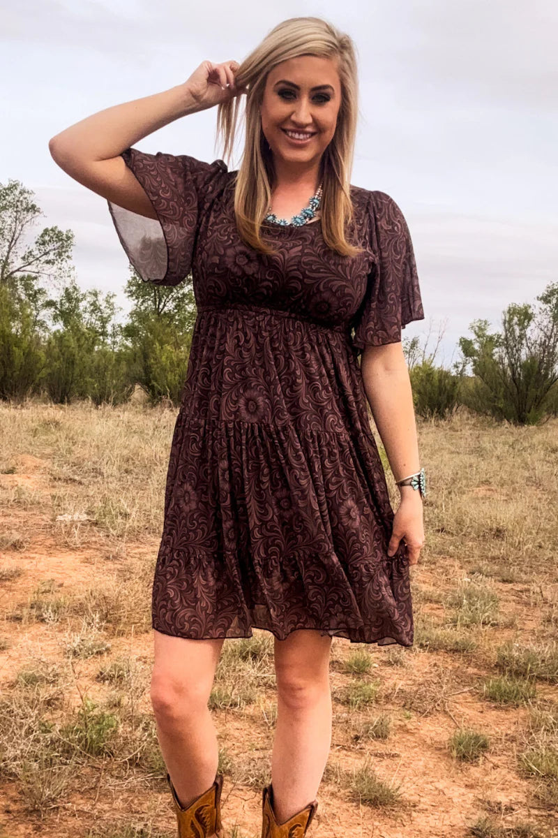 Bronzed Bloom Dress By Sterling Kreek
