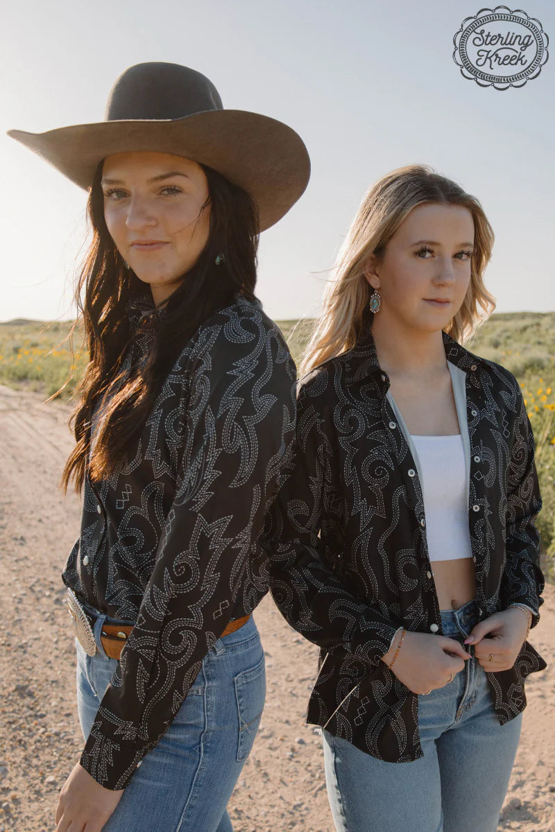 Boot Scootin Button Up By Sterling Kreek