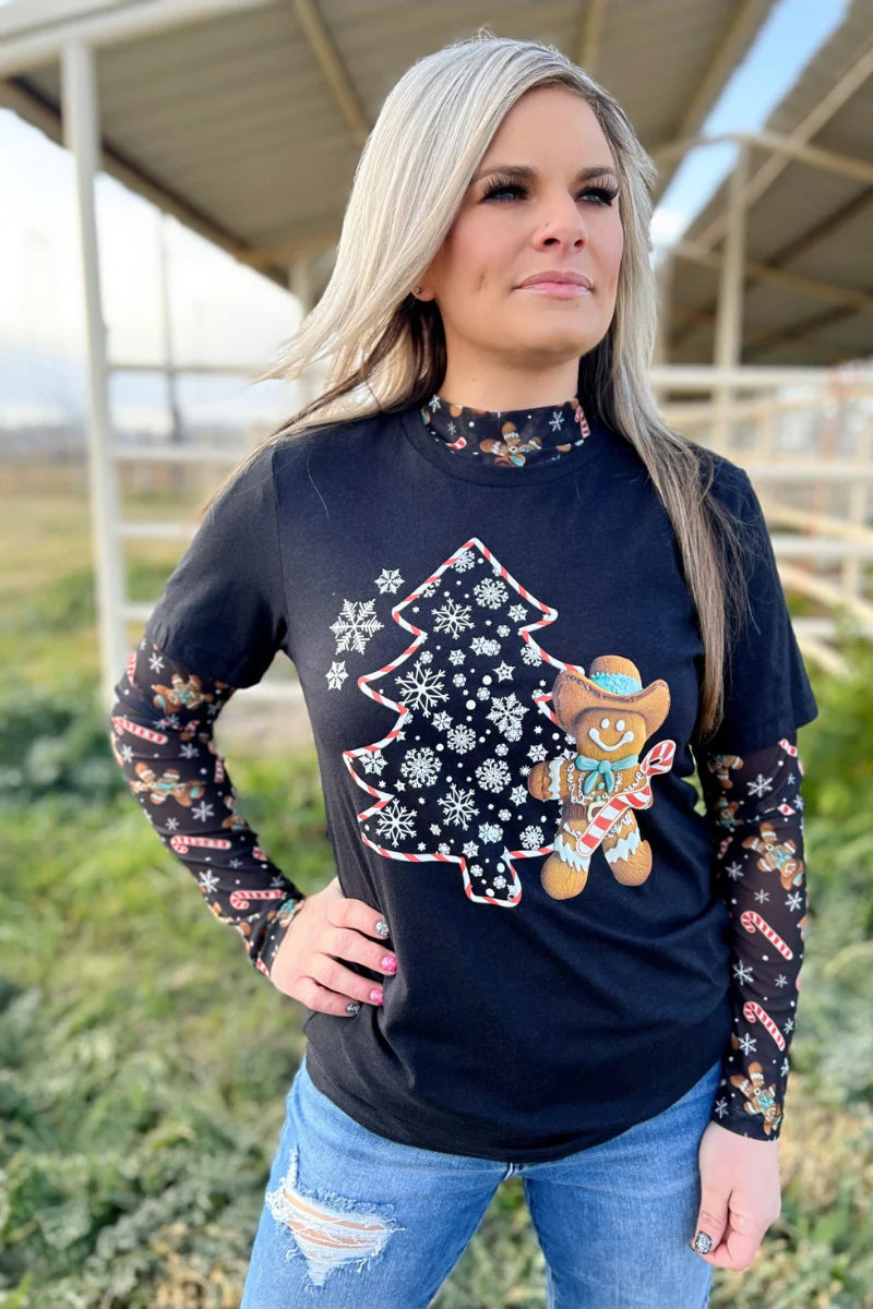 Candy Cane kreek Mesh Top By Sterling Kreek