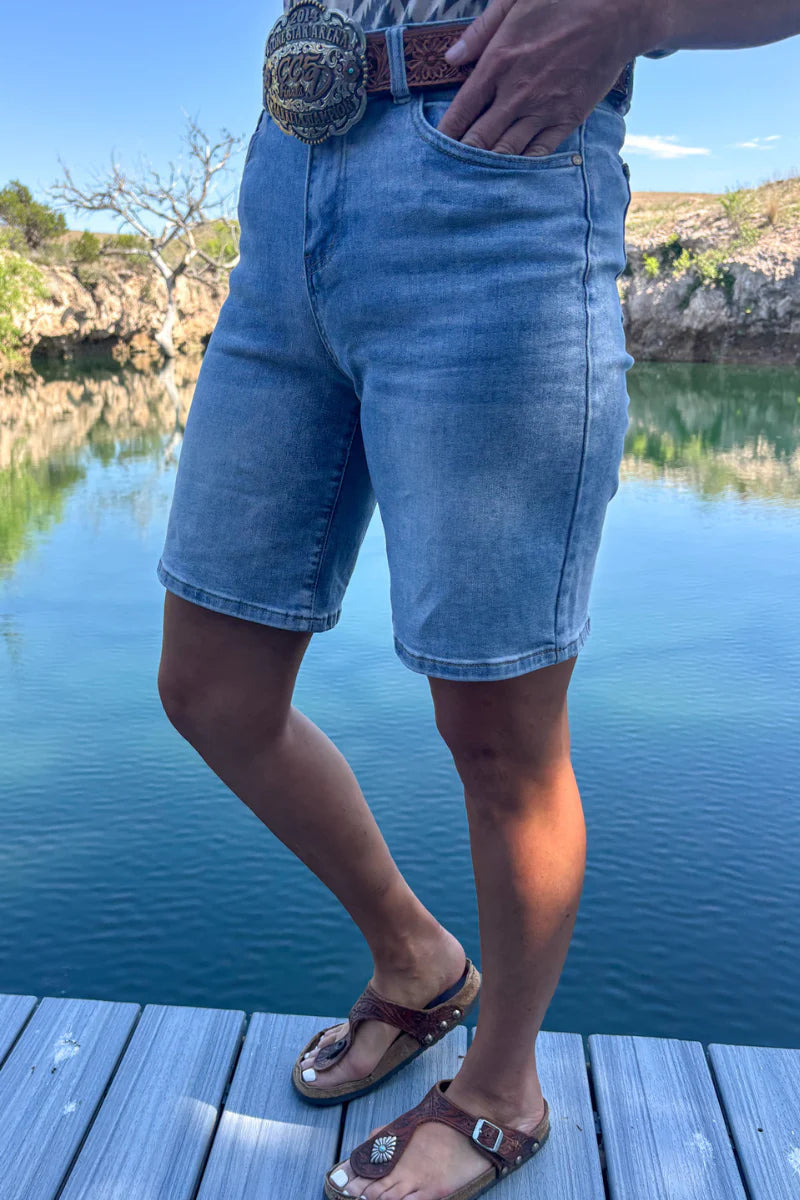 Kreek Bermuda Denim Shorts By Sterling Kreek