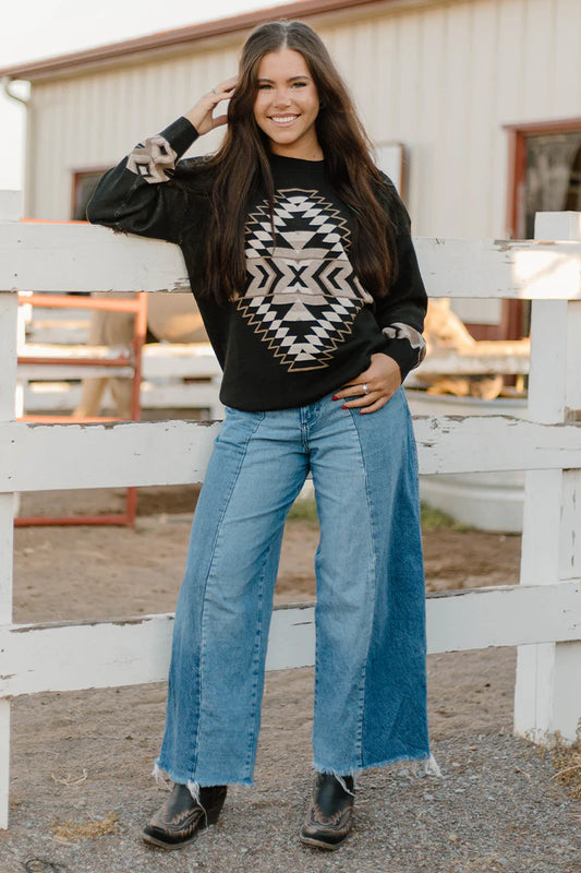 Night Aztec Sweater By Sterling Kreek
