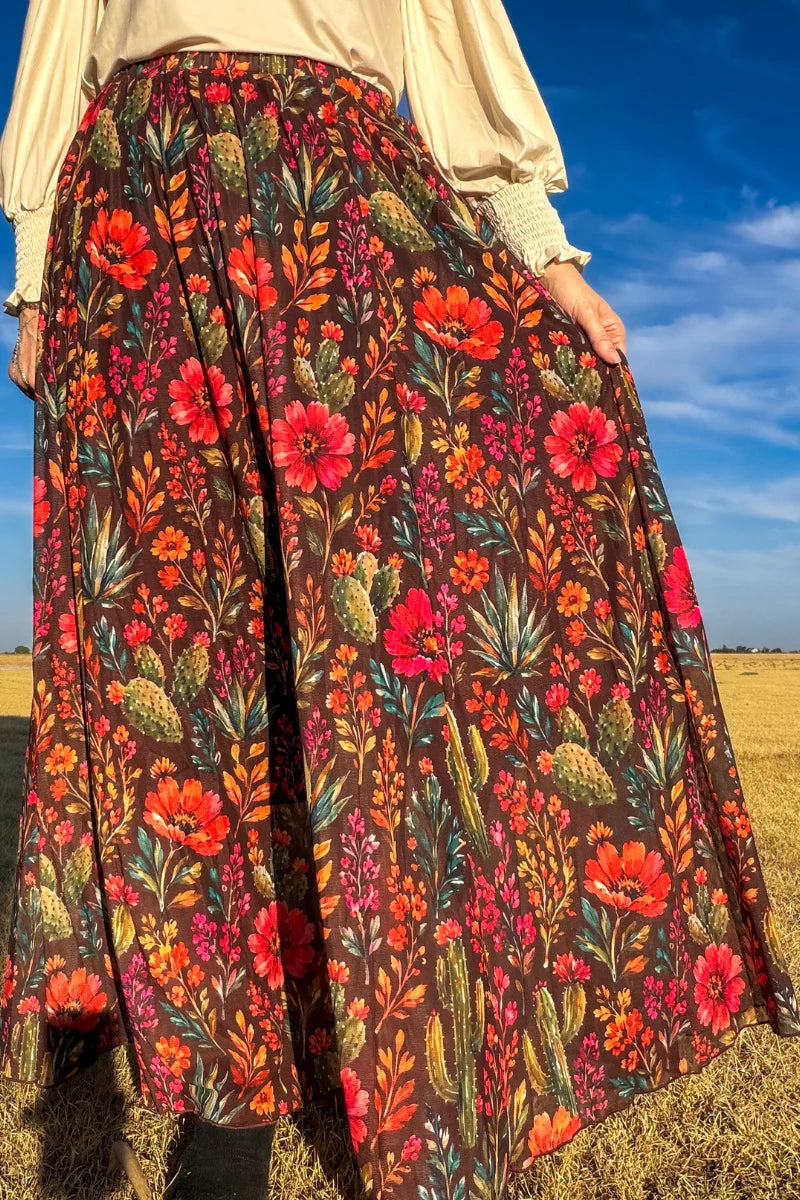 Rodeo Garden Maxi Skirt By Sterling Kreek