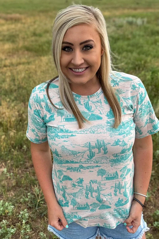 Small Town Crew Neck Tee By Sterling Kreek