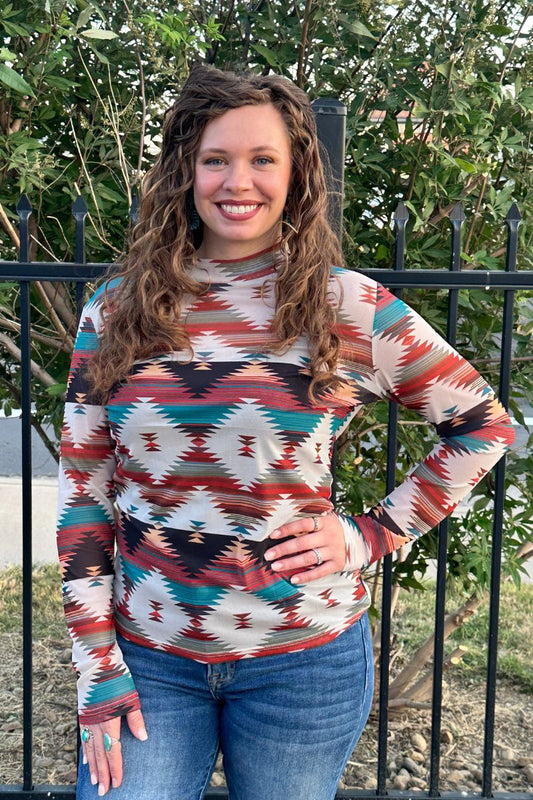 Southern Roots Mesh Top By Sterling Kreek