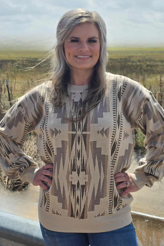 Wyoming Aztec Sweater By Sterling Kreek