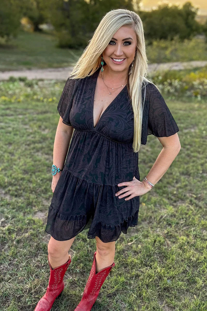 Tooled In Black Dress By Sterling Kreek