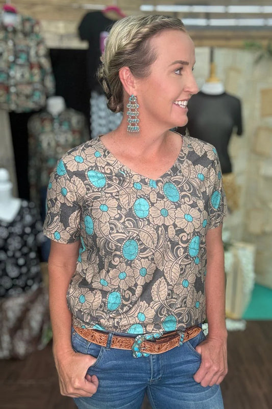 Tattoos on This Town V-Neck By Sterling Kreek