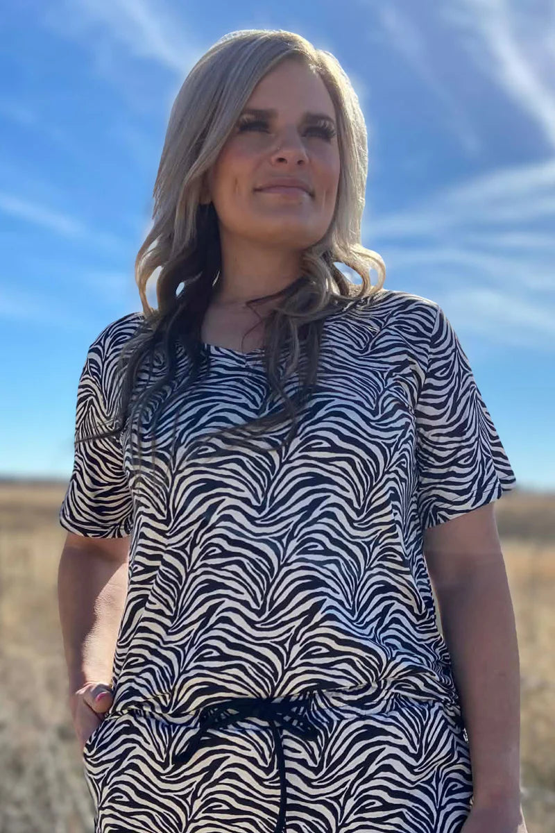 Cowgirl Safari V-Neck Top By Sterling Kreek