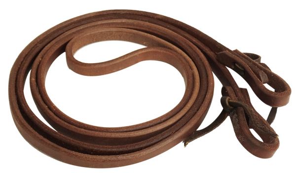 1/2" Oiled Harness Leather Waterloop Ends Roping Reins