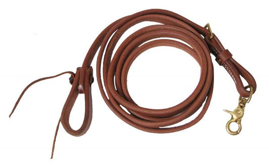 5/8" Harness Leather Oiled Roping Rein