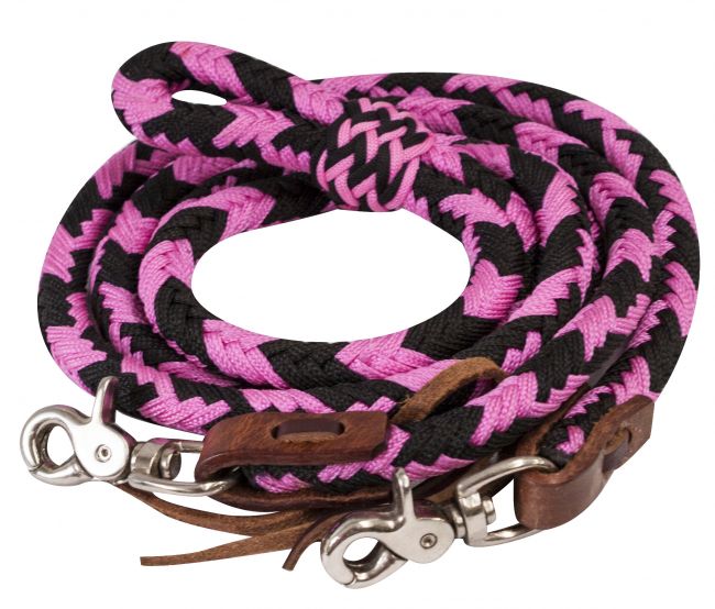 8ft Braided Nylon Barrel Reins