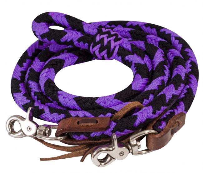 8ft Braided Nylon Barrel Reins